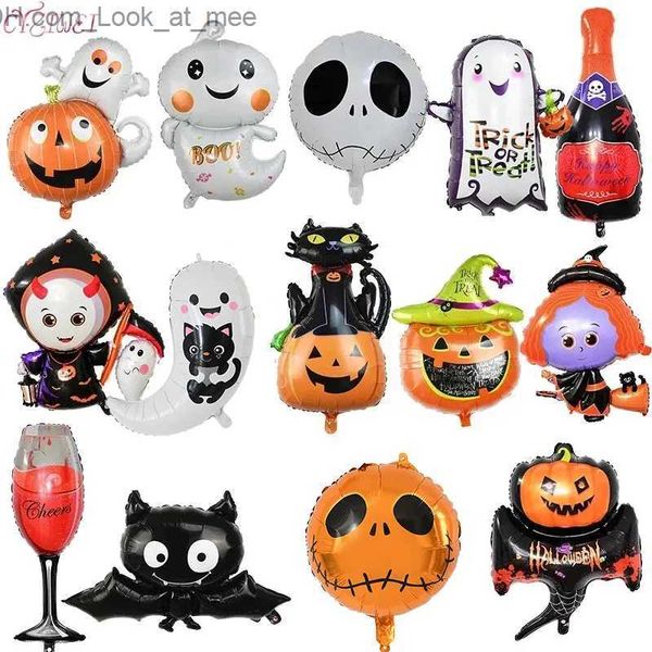 Autres événements Fournitures de fête Halloween Pumpkin Ghost Ballons Décorations Spider Foil Jouets gonflables Bat Globos Enfants Q231010