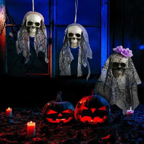 Autres fournitures de fête d'événement Halloween Crâne Mariée Vêtements Suspendus Ornements Mousse Tête D'os Scène Mise En Page Props Accueil Bar Décorations Festival Fournitures De Fête Q231010