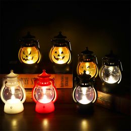 Autres fournitures de fête d'événement Halloween petite veilleuse portable lampe de citrouille bougie électronique avec batterie LED ornements de Noël décorations pour la maison 230906