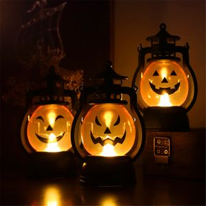 Autres fournitures de fête d'événement Halloween petite veilleuse portable lampe de citrouille bougie électronique avec batterie LED ornements de Noël décorations pour la maison 230925