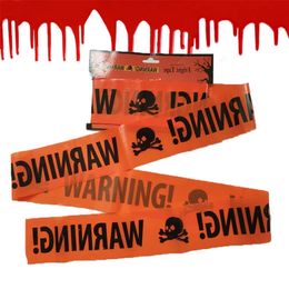 Autres fournitures de fête d'événement Ruban d'avertissement d'Halloween Accessoires de décoration d'Halloween Bande de danger Avertissement Ceinture d'isolation Signe Fournitures de fête d'Halloween 220829