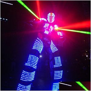Otro evento Suministros para fiestas LED de alta calidad Ropa luminosa Robot Zancos Traje para rendimiento Cosplay Traje Salón de baile S Homefavor DHCPW