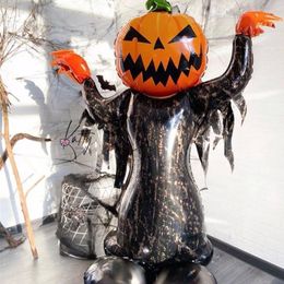 Andere evenementenfeest levert enorme staande Halloween Pumpkin Ghost Ballonnen Witch Bat Spider Foil Ballon opblaasbare kinderen Toys Globos Halloween Party Supplies 230816