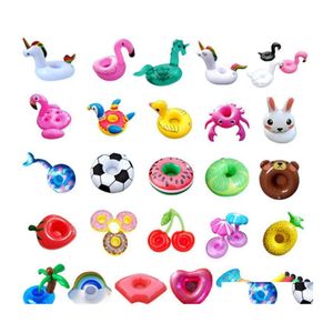 Autres fournitures de fête d'événement Flotteur gonflable Flamingo Porte-gobelet Dessous de verre Boisson pour piscine Matelas pneumatiques Drop Delivery Home Dhofs