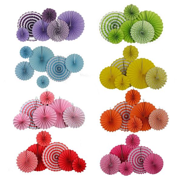 Autres fournitures de fête d'événement Enfants Garçon Fille 1er Anniversaire Fête Faveur Bleu Rose Ensemble Taille Mixte Pliant Fans De Papier Cérémonie De Mariage Décor De Vacances De Noël 231102