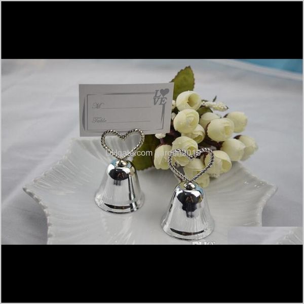 Otros suministros para fiestas de eventos Kissing Bell Wedding Place Card Po Holders Set CD17J WGK0N