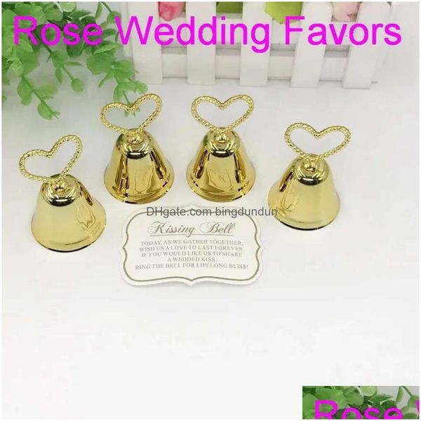 Otros suministros para fiestas de eventos besando a Sier Gold Bell Place Holder/PO Holder Table Decoration Favors P1202 Drop entrega Home Garden Dhxh3