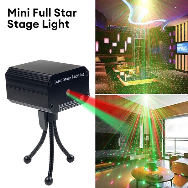 Autres fournitures de fête d'événement Lampu panggung LED Remote Control portable lampu Laser proyektor disko DJ kilat diaktifkan suara untuk pesta Natal pernikahan 230904