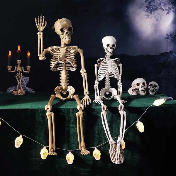 Autres événements Fournitures de fête Grand Halloween Squelette Plastique Simulation Crâne Modèle Anatomique Maison Hantée Bar Decoratio 230906
