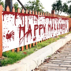 Otros suministros para fiestas de eventos Último fondo de pancarta de Halloween Decoración feliz para el hogar Bloody Bat Pumpkin Ghost Print Suppiles 230818