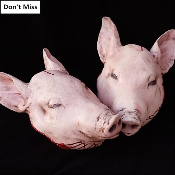 Autres fournitures de fête d'événement Tête de cochon en latex Jouets d'Halloween Décoration d'Halloween 220823