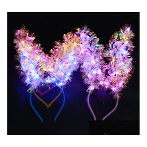 Autres Fournitures De Fête D'événement Led Lapin Oreille Bandeau Allumer Lapin Longues Oreilles Bandeau Enfants Adt Mariage Halloween Noël Anniversaire Dhq7V