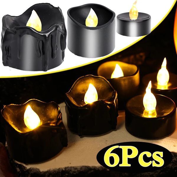 Autres fournitures de fête d'événement LED électronique bougie noire lumière domestique éclairage sans fumée accessoires de décoration de la maison pour les accessoires d'Halloween 231030