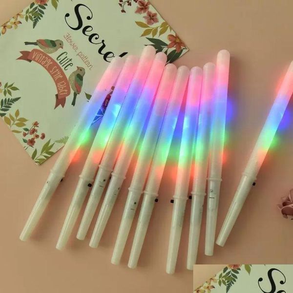 Autres fournitures de fête d'événement LED Light Up Cotton Candy Cones Colorf Glowing Marshmallow Sticks imperméable Glow Stick 908 Drop Deliver DHA50