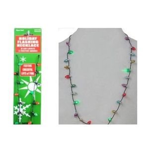 Autres fournitures de fête d'événement LED Collier Colliers Pendentif Bracelet Clignotant Perles Lumière Jouets Cadeau De Noël Fournisseur Drop Del Dhdqd