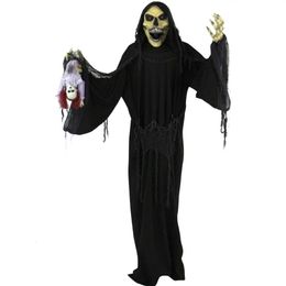 Overige feestartikelen voor evenementen Levensgrote Animatronic Reaper Veelkleurige Halloween-decoratie 230912