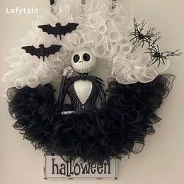 Autre événement Fourniture de fête Lofytain Halloween Pumpkin King Jack Garland Bat Spider Holiday Party Decoration Festival Ghost Festival Party Decor 230811