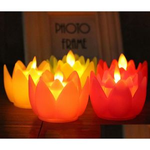 Otros suministros para fiestas de eventos Lotuslite Led Swing Candle Adorno budista ecológico Drop Delivery Home Garden Festive Dhvjp