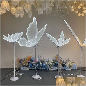 Otros eventos Suministros para fiestas Alas de mariposa luminosas Colgante Decoración de techo Guía de caminos de bodas El escenario Luces Cumpleaños 230808 Dh5Qr