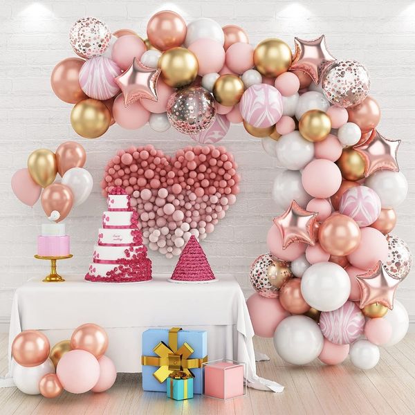 Autres fournitures de fête d'événement Macaron Balloon Garland Arch Kit 1er anniversaire Décoration Enfants Mariage Baby Shower Confetti Latex Baloon 230901