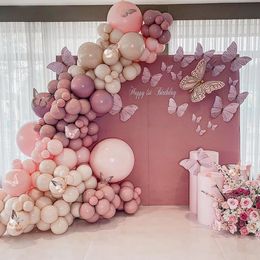 Autres événements Fournitures de fête Macaron Papillon Ballon Guirlande Kit Anniversaire Décor Enfants Baby Shower Fille Latex Ballon Chaîne De Mariage 230904