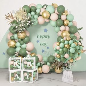 Andere evenementenfeestjes Macaron Sage Green Gold Balloon Garland Arch Kit Kinderen Verjaardag Wedding Party Oranje Latex Baby Shower Decoratie Ballonnen 230523