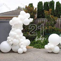 Andere evenementenfeestjes Matte Witte Ballonnen Garland Arch Kit Bride To Be Wedding Latex Ballon Decoratie Baby Shower Verjaardagsfeest Decor Accessories 220916