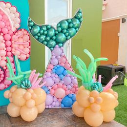 Andere evenementenfeestjes levert Mermaid Tail Mozaïek Ballonframe vulkast voor kleine shell Seahorse Diy Decorations Birthday 230404