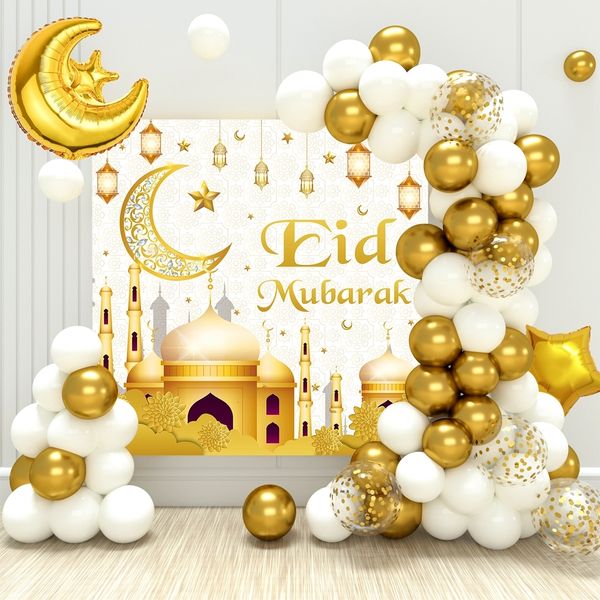 Autres fournitures de fête d'événement Moon Star Balloon Set Eid Mubarak Ramadan Décoration pour la maison Islam Musulman Party Decor Ramadan Kareem Eid Al Adha Balloon 230923