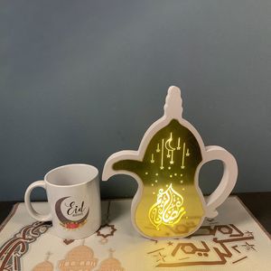 Other Event Party Supplies Muslim Party Supplies Decor Eid Mubarak Led Light Lantern Teapot Camel Ornament Ramadan Festival Crafts Decoration for Home 230321