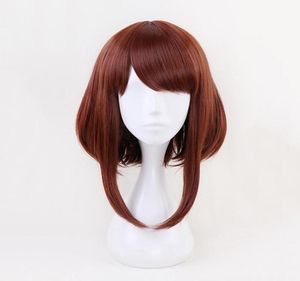 Autre événement Fartage fournit mon héros universitaire Ochaco Uraraka Ochako Brown Short Wig Cosplay Costume Boku No Heat Ails résistant à la chaleur WI4432092