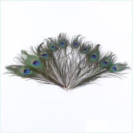 Andere evenementenfeestjes Leveringen Natural Peacock Feather Lifelike levendige handgemaakte ornament creatief voor elegante trouwdecoratie Craft DHQVE