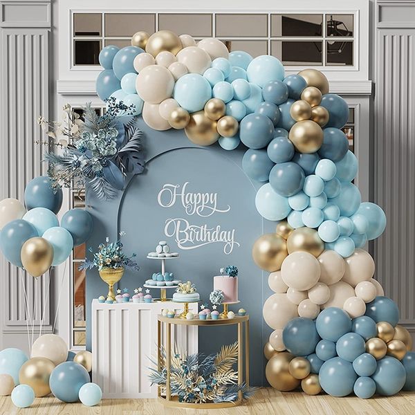 Otros suministros para fiestas de eventos Globo de oro azul marino Guirnalda Arco Boda Fiesta de cumpleaños Decoración Baby Shower Niño Cumpleaños Globo Decoración Globo de látex 230804