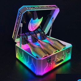 Autres fournitures de fête d'événement Discothèque LED Dom Pérignon Ace de Spade Bouteille de champagne Présentateur Valise Boîte d'affichage 5 bouteilles VIP Bri Dhqmw