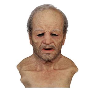 Autres événements Fournitures de fête Old Man Fake Masque réaliste Halloween vacances drôle super doux adulte réutilisable enfants poupée jouet cadeau 319n