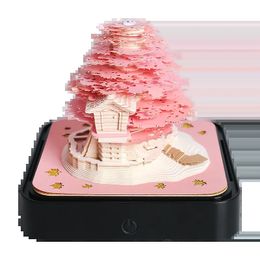 Otros suministros para fiestas de eventos Bloque Omoshiroi Bloc de notas 3D Sakura Treehouse Calendario 3D 2024 Bloc de notas 3D Notas en bloque Oficinas Notas de papel Regalo de cumpleaños de Navidad 231026