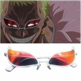 Otro evento Suministros para fiestas One Piece Donquixote Doflamingo Cosplay Gafas Anime PVC Gafas de sol Divertido regalo de Navidad 269p