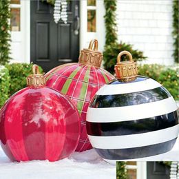 Autres fournitures de fête d'événement Autres fournitures de fête d'événement 60 cm de Noël en plein air gonflable décoré balle PVC NT Big grandes boules de Noël T DHS2C