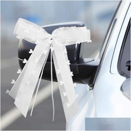 Autres fournitures de fête d'événement Autres fournitures de fête d'événement 30Pcs / Set Bowknots de mariage Emballage cadeau Ruban Bows Car Bowknot Christm Dhgarden Dh8Zo