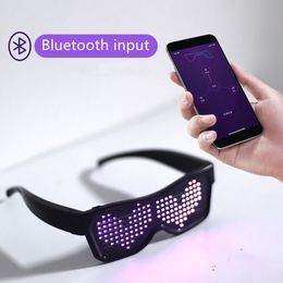 Autres fournitures de fête d'événement Lunettes de fête à LED Disco Bar Bar à vin Lunettes à LED clignotantes dynamiques Raves APP Bluetooth Personnalisable Allumer la charge USB 230630