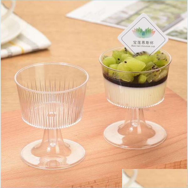 Autres Fournitures De Fête D'événement Fournitures De Fête Clair Transparent Dessert Pudding Bol Coupe De Crème Glacée Pour Anniversaire Dîner De Vacances Disposa Dhptv