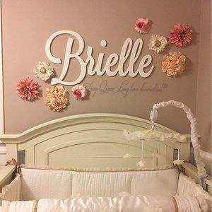 Andere gebeurtenis feest benodigdheden gepersonaliseerde houten naam teken groot formaat letters baby Plaque GESCHILDERD kwekerij naam decor kunst aan de muur 230725