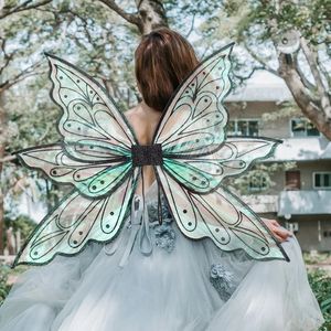 Overige Evenement Feestartikelen Prinses Fairy Wing Vlinder Elf Wings Kids Dress Up Baby Shower Angel Meisjes Verjaardag Decoratie P o Props 230603