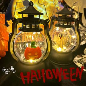 Andere evenementenfeestjes Pumpkin Night Light Led Lights Halloween Ornamenten Ghost Demon Horror Sfeer Feelt Tafellamp Desktop Decoratie 230817