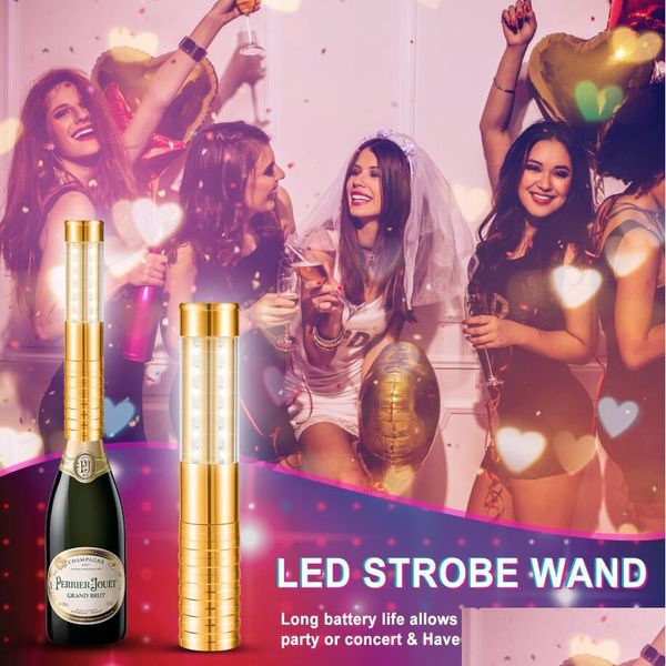 Otro evento Suministros para fiestas Recargable LED Strobe Baton Botella de champán Flashing Stick Light Lámpara de brillo para KTV Bar Club Cumpleaños DHDNA