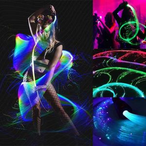 Andere evenementenfeestjes RGB LED VEIBE OPTIC DANK WHIP LICHT DISCO DANS PARTY Oplaadbare gloeiende whip Sparkle Flow Toy 10 Glow Modi 36 Lamp Effect T240422
