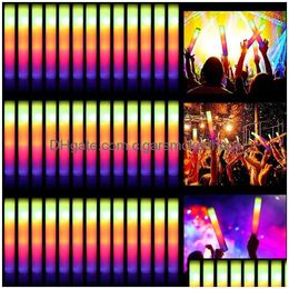 Andere evenementenfeestjes RGB LED schuimstick Cheer Tube Colorf Lichtgloed in de Dark Birthday Wedding Festival Decorations Drop de Dhrf6