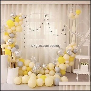 Autres Fournitures De Fête D'événement Ensemble De Ballons Ronds Et Titulaire D'arc Arc De Décoration De Fête Ballons De Guirlande De Cercle Stand De Mariage Anniversaire Bébé Dhwd7