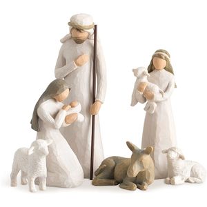 Otros suministros para fiestas de eventos Figuras de natividad esculpidas pintadas a mano 6 unids / set Figura de arte Jesús Decoración Estatua Adorno de mesa Decoración para el hogar Regalos de Navidad 220916