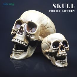 Andere evenementenfeestjes Skull Decor Prop Skeleton Head Plastic 1 1 Model Halloween -stijl Haunted House Party Home Decoration Game Supplies Hoge kwaliteit 230816